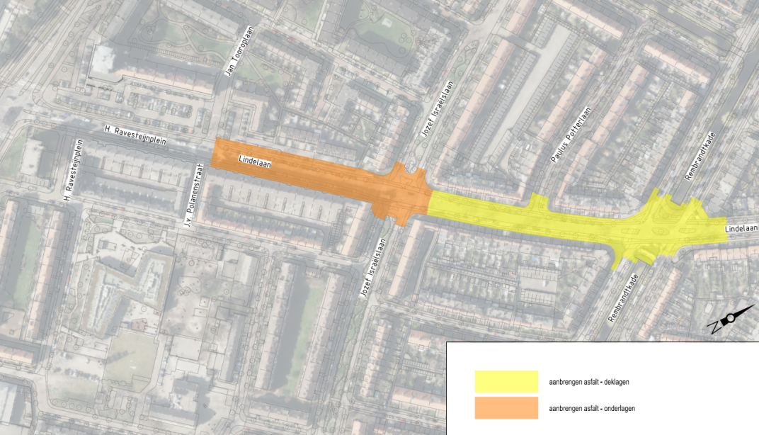 Een kaart toont de locatie van de voorgestelde weg in een duidelijk gemarkeerd gebied.